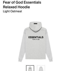 light oatmeal essentials hoodie men’s XS